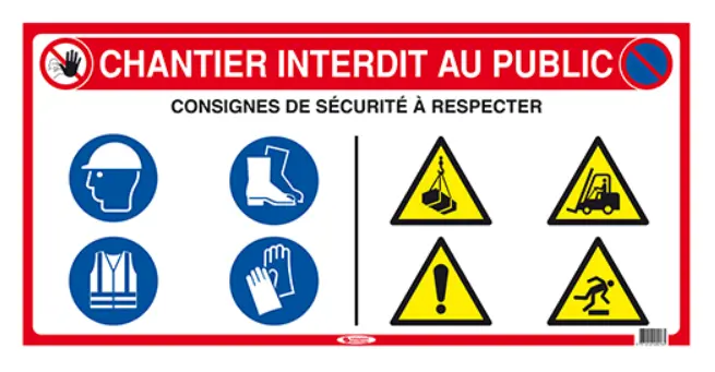 panneau de chantier