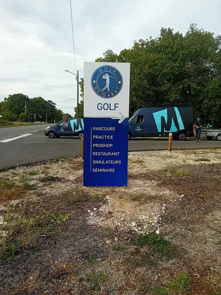 Signalétique exterieure golf